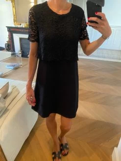 Robe Noire The Kooples En Dentelle