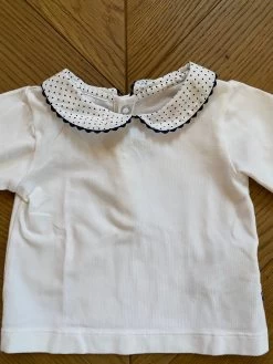 Sous-pull Jacadi Blanc Col Claudine 6 Mois