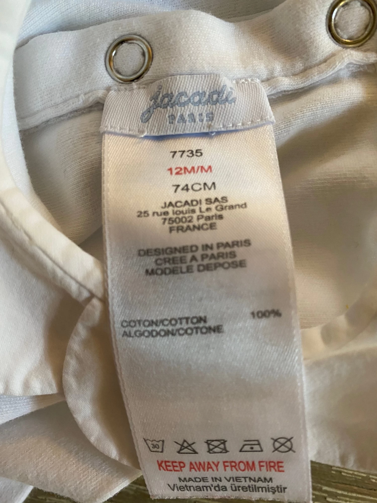 Body Jacadi Col Festonné Blanc 12 Mois 5 Body Jacadi Col Festonné Blanc 12 Mois – Image 4