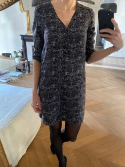 Robe à Motifs Comptoir Des Cotonniers Grise Et Noire