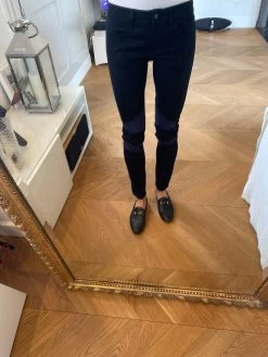 Jean Slim Noir Sandro Motifs Bleus