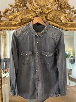 Ariane Brodier Chemise The Kooples Gris Col à Clous