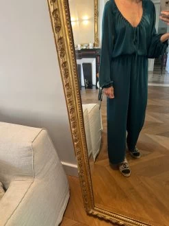Ariane Brodier Combinaison Pantalon Zara Satinée Verte
