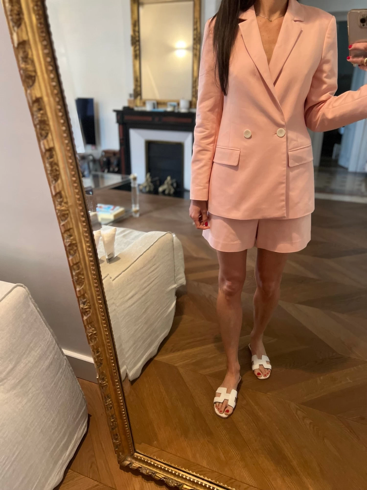 Ariane Brodier Ensemble Tailleur Short Zara Rose Pale 12 Ariane Brodier Ensemble Tailleur Short Zara Rose Pale – Image 10