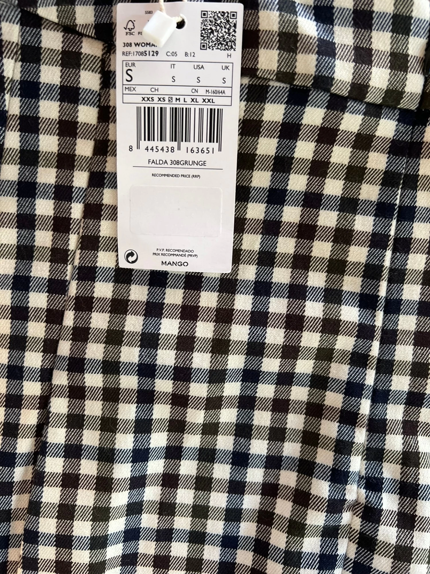 Ariane Brodier Jupe Neuve à Carreaux Mango Plissée 6 Ariane Brodier Jupe Neuve à Carreaux Mango Plissée – Image 4