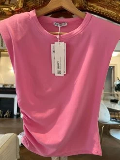 Ariane Brodier T Shirt Zara Rose Neuf Avec épaulettes