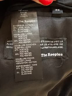 Blazer The Kooples Noir Liseret à Velours -Femmes Boutique blazer the kooples noir liseret a velours 5