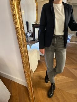 Blazer Zara Basic Gris Foncé