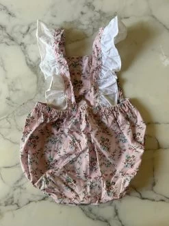 Bloomers Rose Imprimé à Fleurs Avec Froufrous Blanc Lola Palacios 18 Mois