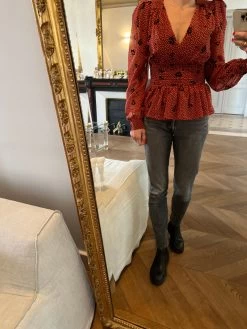 Blouse Opullence Cuivrée à Pois -Femmes Boutique blouse opullence cuivree a pois 4 f312caec 8b65 46d8 b251 3d6fdb3dec74