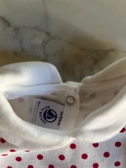 Body Petit Bateau à Pois Blancs Et Rouges 1 Mois -Femmes Boutique body petit bateau a pois blancs et rouges 3