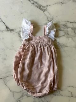 Bloomer Rose à Carreaux Avec Froufrous Lola Palacios 18 Mois