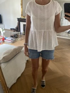 Charlotte Pirroni Blouse En Crochet Y Coo Blanche