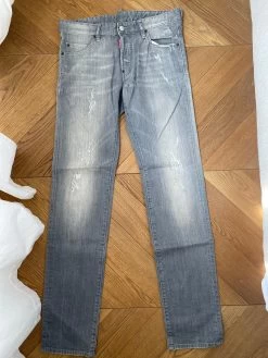 Charlotte Pirroni Homme Jean Droit Dsquared Gris Clair