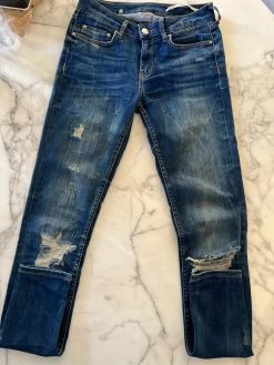 Charlotte Pirroni Jean Slim Fit Zara Troué Bleu Brut