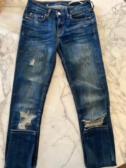 Charlotte Pirroni Jean Slim Fit Zara Troué Bleu Brut -Femmes Boutique charlotte pirroni jean slim fit zara troue bleu brut 3