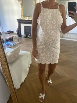 Charlotte Pirroni Robe Droite Forever Rose Pale A Bretelles -Femmes Boutique charlotte pirroni robe droite forever rose pale a bretelles 3