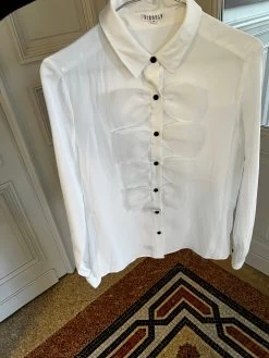 Chemise Claudie Pierlot Blanche Froufrou 9 Chemise Claudie Pierlot Blanche Froufrou -Femmes Boutique chemise claudie pierlot blanche froufrou 4