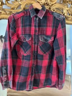 Chemise Zara à Carreaux Délavée