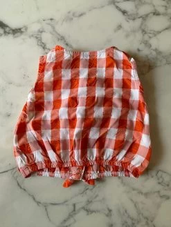 Débardeur à Carreaux Orange Et Blanc 18 Mois 8 Débardeur à Carreaux Orange Et Blanc 18 Mois -Femmes Boutique debardeur a carreaux orange et blanc emilie b 3