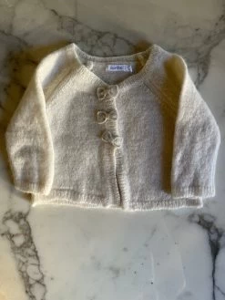 Gilet Bout Chou Ecru 6-9 Mois