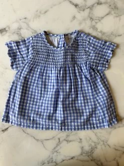 Haut Bleu Et Blanc à Carreaux 12 Mois