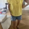 MARINA Haut Des Petits Hauts En Coton Jaune -Femmes Boutique haut des petits hauts en coton jaune 1