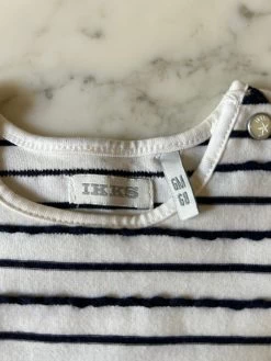 Haut Manche Longue Rayé Noir Et Blanc Avec Dentelle 6 Mois 8 Haut Manche Longue Rayé Noir Et Blanc Avec Dentelle 6 Mois -Femmes Boutique haut manche longue raye noir et blanc avec dentelle emilie b 3