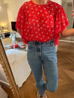 Haut The Kooples Rouge à Fleurs