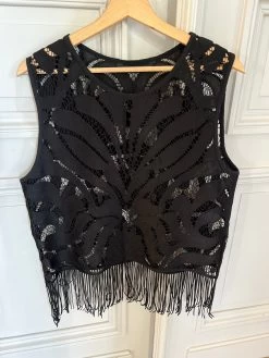 Haut Zara En Crochet à Franges