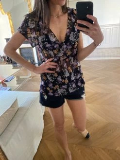 Haut Zara Fleuris -Femmes Boutique haut zara fleuris 3