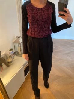 Top The Kooples En Dentelle Violet Et Noir