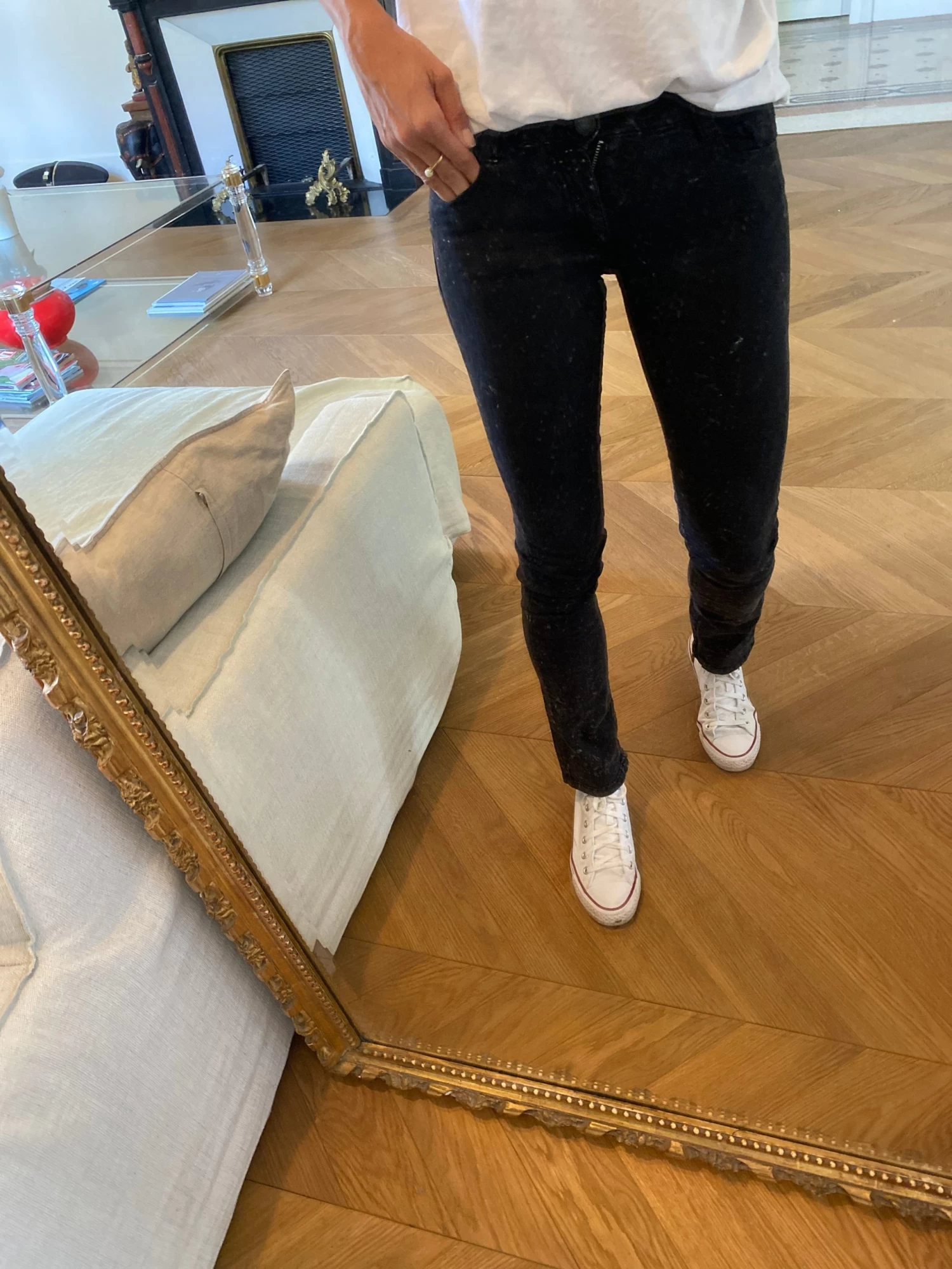 Pantalon Maje Noir Effet Délavé 5 Pantalon Maje Noir Effet Délavé – Image 3