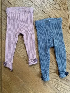 Lot De 2 Collants Zara Rose Et Gris 9 Mois