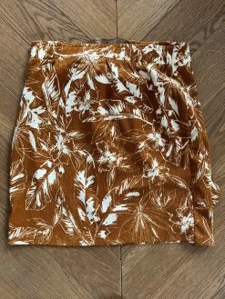 Jupe Camaieu Marron à Motifs Blancs 9 Jupe Camaieu Marron à Motifs Blancs -Femmes Boutique jupe camaieu marron a motifs blancs marion c 4