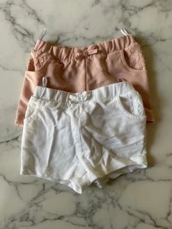 Lot De Deux Shorts Avec Bordure Dentelle 12-18 Mois