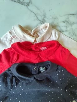 Lot De Trois Sous Pull Col Claudine 12 Mois -Femmes Boutique lot de trois sous pull col claudine emilie b 1