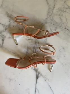 Marine Lorphelin Sandales à Talons Bettina Vermillon