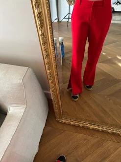 Pantalon Mango Rouge Evasé