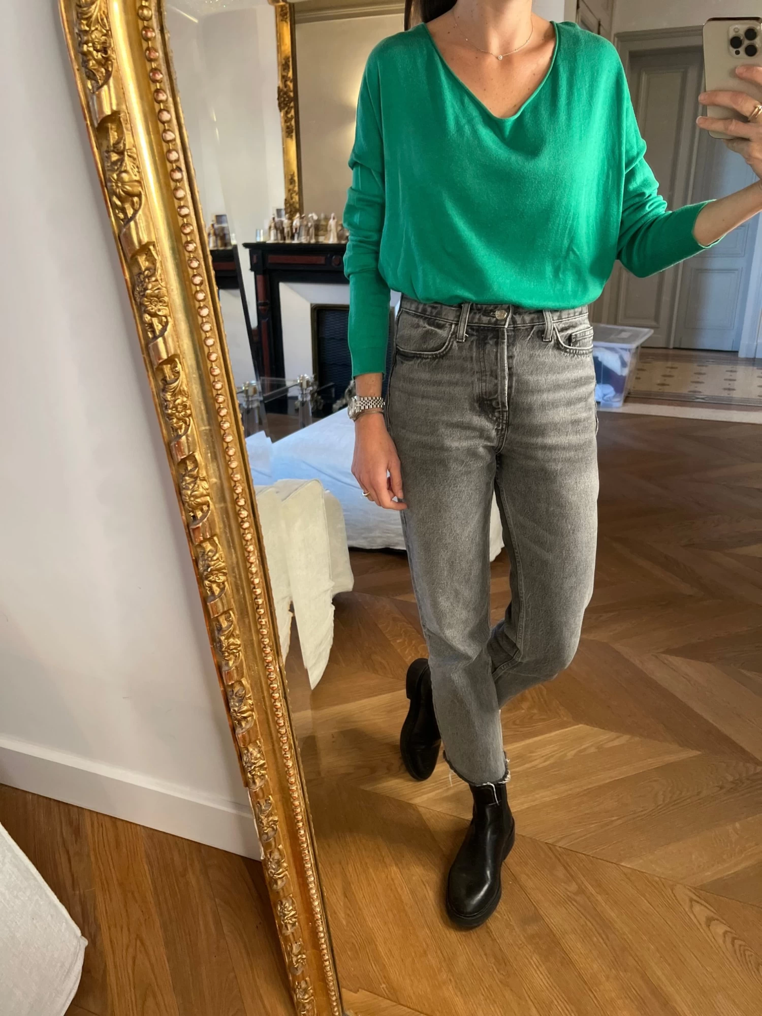 Pull Marie Sixtine Vert Coton Et Soie 3 Pull Marie Sixtine Vert Coton Et Soie