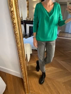 Pull Marie Sixtine Vert Coton Et Soie 13 Pull Marie Sixtine Vert Coton Et Soie -Femmes Boutique pull marie sixtine vert coton et soie 4