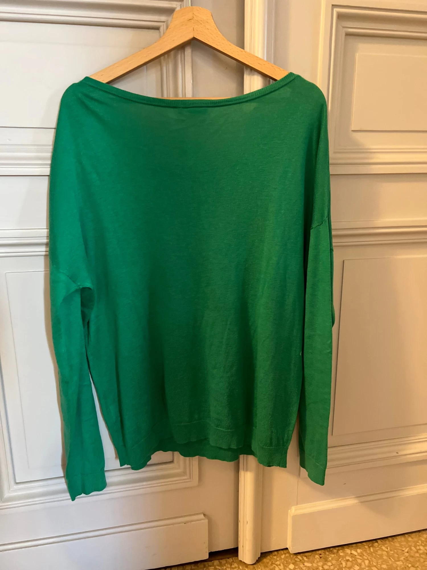 Pull Marie Sixtine Vert Coton Et Soie 8 Pull Marie Sixtine Vert Coton Et Soie – Image 6