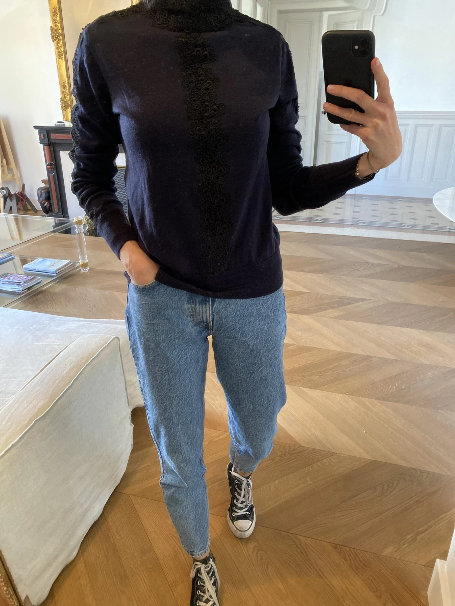 Pull Sandro En Laine Col En Dentelle 7 Pull Sandro En Laine Col En Dentelle – Image 5