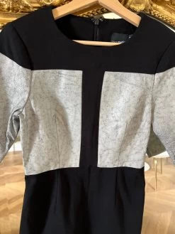 Robe Asos Petite Noire Avec Cuir Gris -Femmes Boutique robe asos petite noire avec cuir gris agnes 5