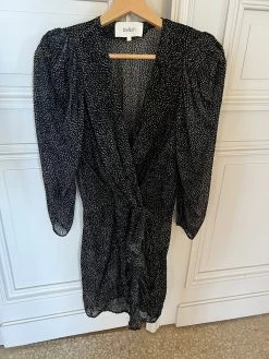 Lisa Robe Bash En Soie Petits Pois Et épaulettes -Femmes Boutique robe bash en soie petits pois et epaulettes lisa 4