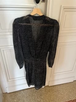 Lisa Robe Bash En Soie Petits Pois Et épaulettes -Femmes Boutique robe bash en soie petits pois et epaulettes lisa 6