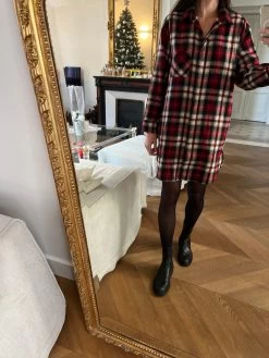 Robe Chemise Maje à Carreaux