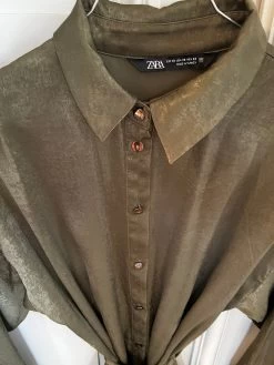 Robe Chemise Zara Kaki 10 Robe Chemise Zara Kaki -Femmes Boutique robe chemise zara kaki 4