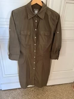 Robe Chemisier Kaki 0039 Italy -Femmes Boutique robe chemisier kaki 8 italy 8