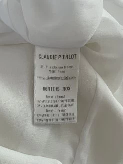 Robe Claudie Pierlot Blanche Bordures Noires -Femmes Boutique robe claudie pierlot blanche bordures noires emilie b 8